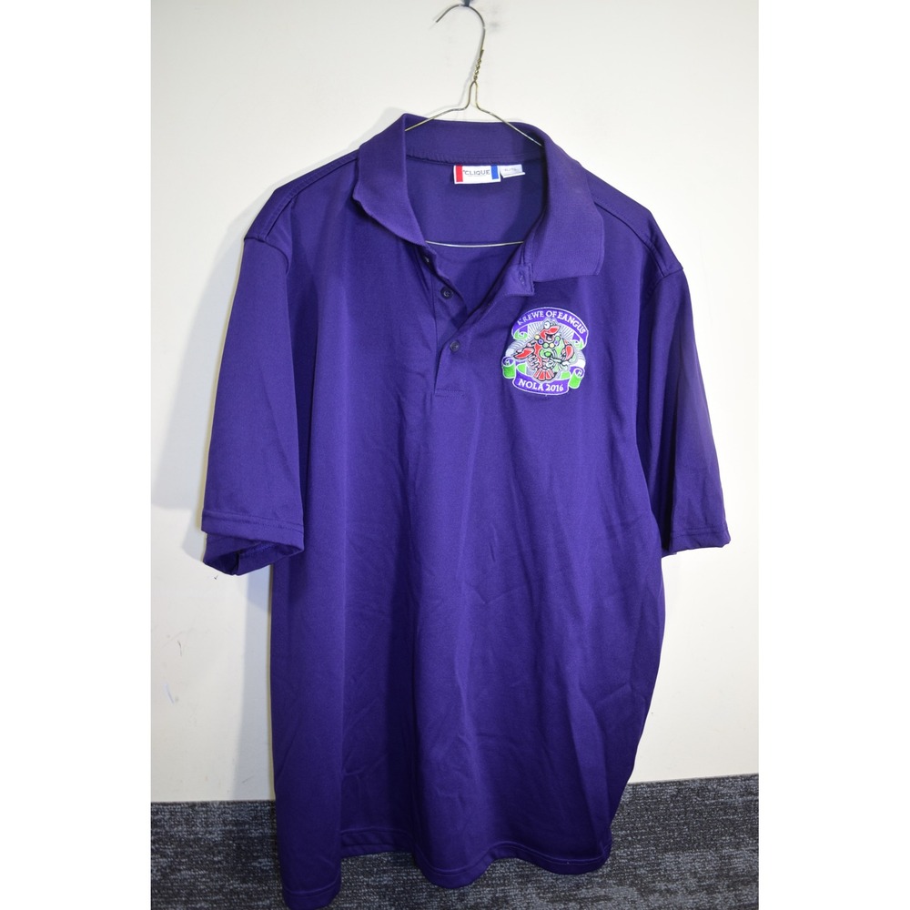2016 Krewe of Eangus NOLA Polo Shirt MENS XL Enlisted Assoc of US National Guard